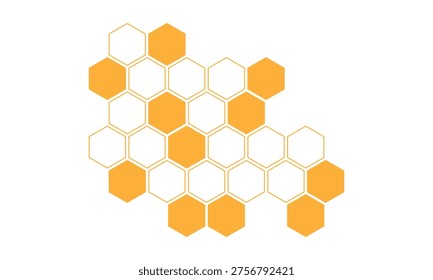 abstract bee outline honeycomb vector.