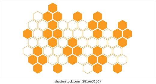 abstract bee outline honeycomb