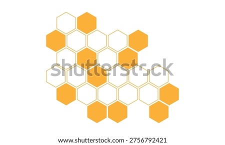 abstract bee outline honeycomb vector.
