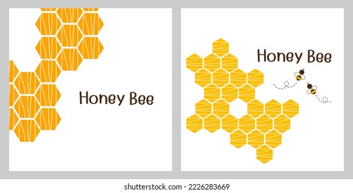 Abstract beehive honeycomb with  hexagon grid cells on white backgrounds vector illustration. 