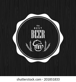 abstract beer label on a special background