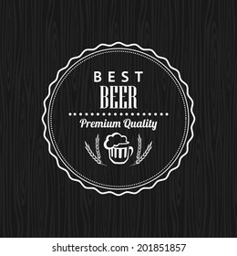 abstract beer label on a special background