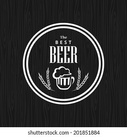 abstract beer label on a special background