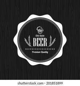 abstract beer label on a special background