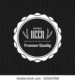 abstract beer label on a special background