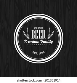 abstract beer label on a special background