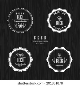abstract beer labels on a special background