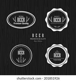 abstract beer labels on a special background