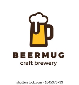 plantilla de diseño del logotipo de la taza de cerveza abstracta