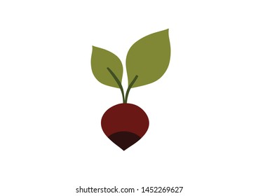 abstract beet on a white background