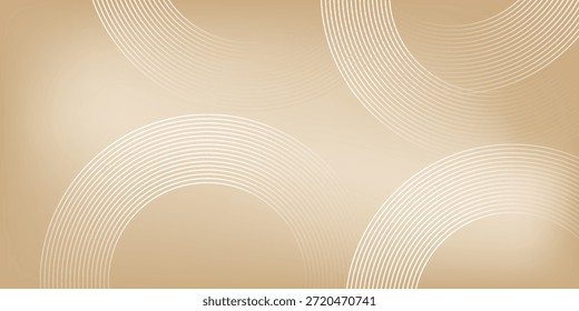 Fundo bege abstrato com padrão de linha circular. Design criativo moderno eps10