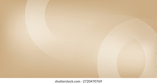 Abstractas fondo beige con patrón de línea circular. Diseño creativo moderno eps10