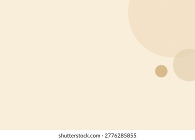 Abstract Beige background with a circular theme. Ideal for presentation templates, wallpapers, or backdrops. Earth tone and Neutral Tone Color, ppt, PowerPoint