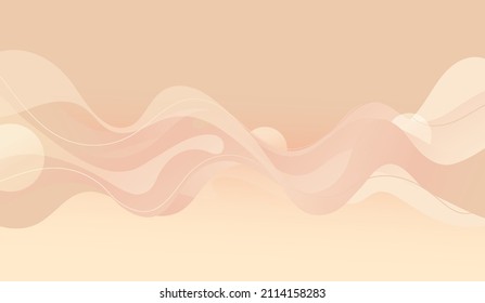 Abstract beige background with flow shape