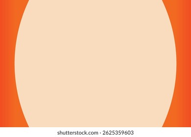 Abstractas fondo beige con Anuncio de Formas curvadas naranjas.
