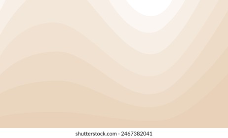 Abstract beige background. Smooth wavy sand-colored geometry. Waves and bends. Vector monochrome illustration in flat style