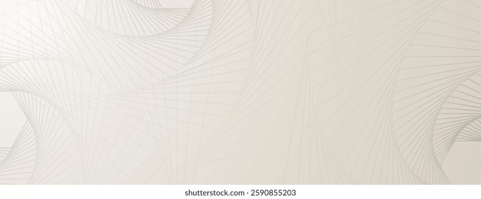 Abstract beige background with subtle line patterns. The beige background has a smooth texture and intricate geometric designs. Minimal abstract gradient wavy spiral vector background 