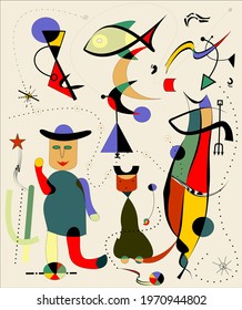 Abstract beige background ,surrealism art style