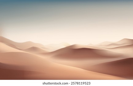 Abstract beige and blue desert  geometric background with liquid shapes. Contrast mountains, deserts, sand dunes or wave rich flow luxury elegant stand Abstract desert sand blurred waves background.