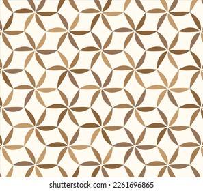 abstract beige brown circle, geometric texture background, Japanese leaf pattern, traditional concept