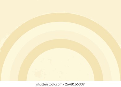 Abstract beige circular arcs on transparent background illustration