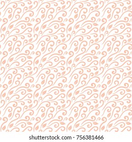 Abstract beige floral ornamental pattern