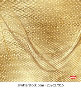 abstract beige floral pattern golden texture background vector