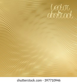 Abstract Beige Floral Pattern. Golden Structure Texture Background. Vector Illustration