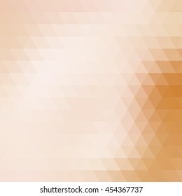 Abstract beige geometric background formed with triangles in rows, square format.