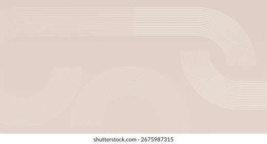 Abstrakte beige geometrische delikate Linien
