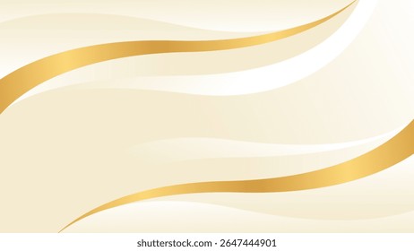 Abstract beige and gold luxury background. Elegant wave modern wallpaper. Template banner background for beauty products, sales, ads, events, web and pages