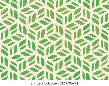 abstract beige green rectangle, retro styled leaf pattern, geometric texture background, vector illustration, natural line art