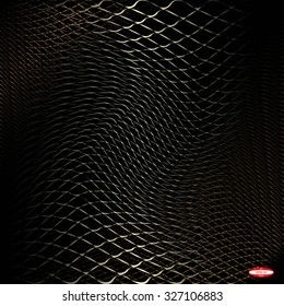 abstract beige line golden wave cream band isolated on black background. vector illustration