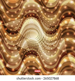 abstract beige pattern burnt gay texture with cream wave on brown background vector