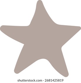 Abstrakte beige Sternform, modernes minimalistisches Gestaltungselement, kreative Kunst
