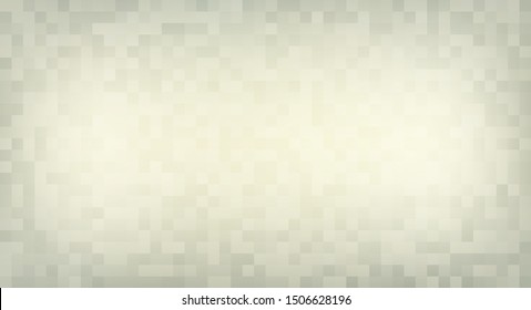 Abstract beige subtle mosaic background with gradient. Simple vector graphic pattern