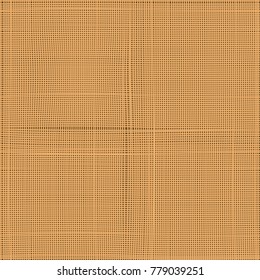 Abstract beige texture of canvas linen fabric background. Vector illustration. Seamless vector pattern.