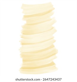 Abstract beige watercolor brush strokes on white background. Perfect for design templates, backgrounds, or artistic textures.