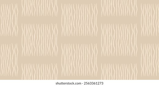 Abstractas patrón de textura de onda beige. Abstractas patrón de línea ondulada beige sobre un fondo neutro. Diseño geométrico inconsútil para el Fondo de pantalla, la materia textil, y el papel de embalaje.