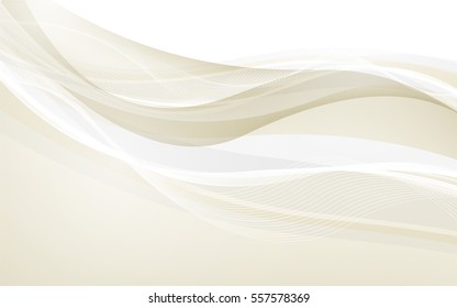 Abstract beige waves - data stream concept. Vector