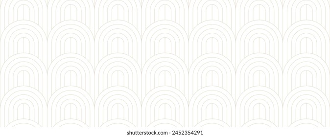 abstract beige white stripe line, geometric arch texture background, vintage circle pattern, retro styled concept