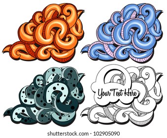Abstract  bekgraund graffiti tentacles