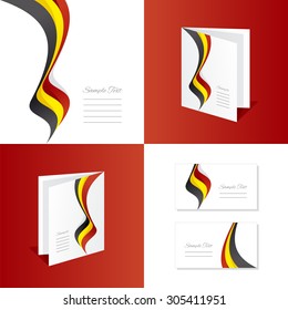 Abstract Belgium brochure leaflet folder cover business card