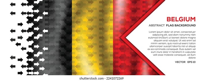 Abstract Belgium Flag Banner and Background with Arrow Shape Trading Exchange Investment concept