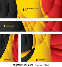 Abstract Belgium Flag, Flag Banner Collection (Vector Art)