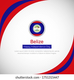 Abstract Belize country flag background. Classic happy independence day of Belize vector illustration.