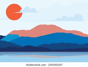 Abstract Ben Lomond Scottish Mountain vector art