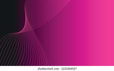 Abstract bending lines wave background. Vector illustration