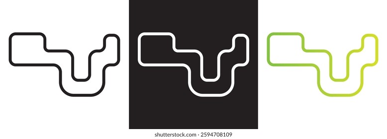 Abstract Bento Grid Shapes icon. Vector UI Interface Design. Isolated on white,  and black background. Vector illustration. EPS 10