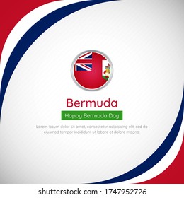 Abstract Bermuda country flag background. Creative happy Bermuda day vector illustration.